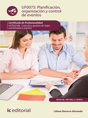 cover image of Planificación, organización y control de eventos. HOTG0108